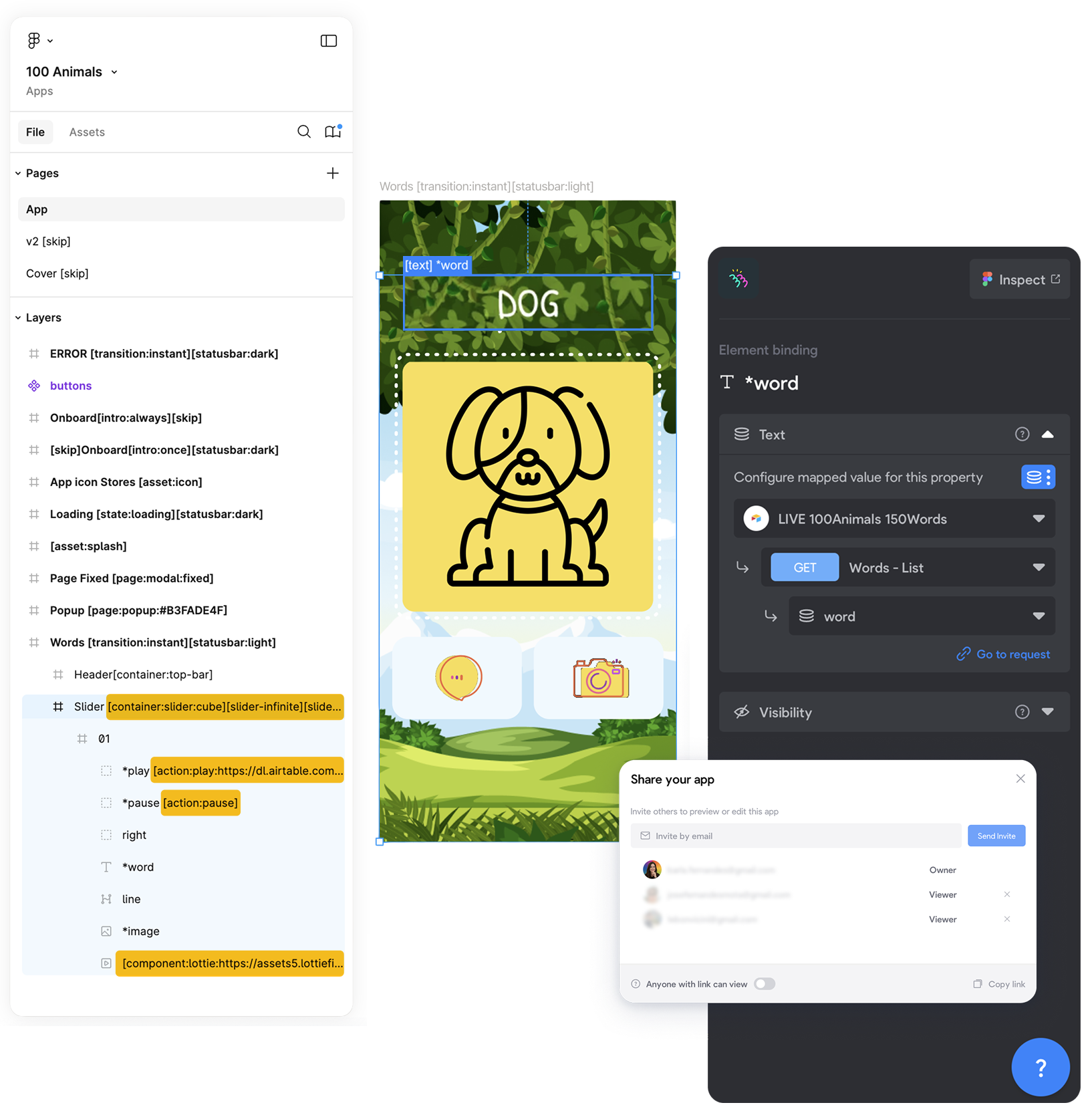 Figma screen with Bravo tags — the no-code pipeline