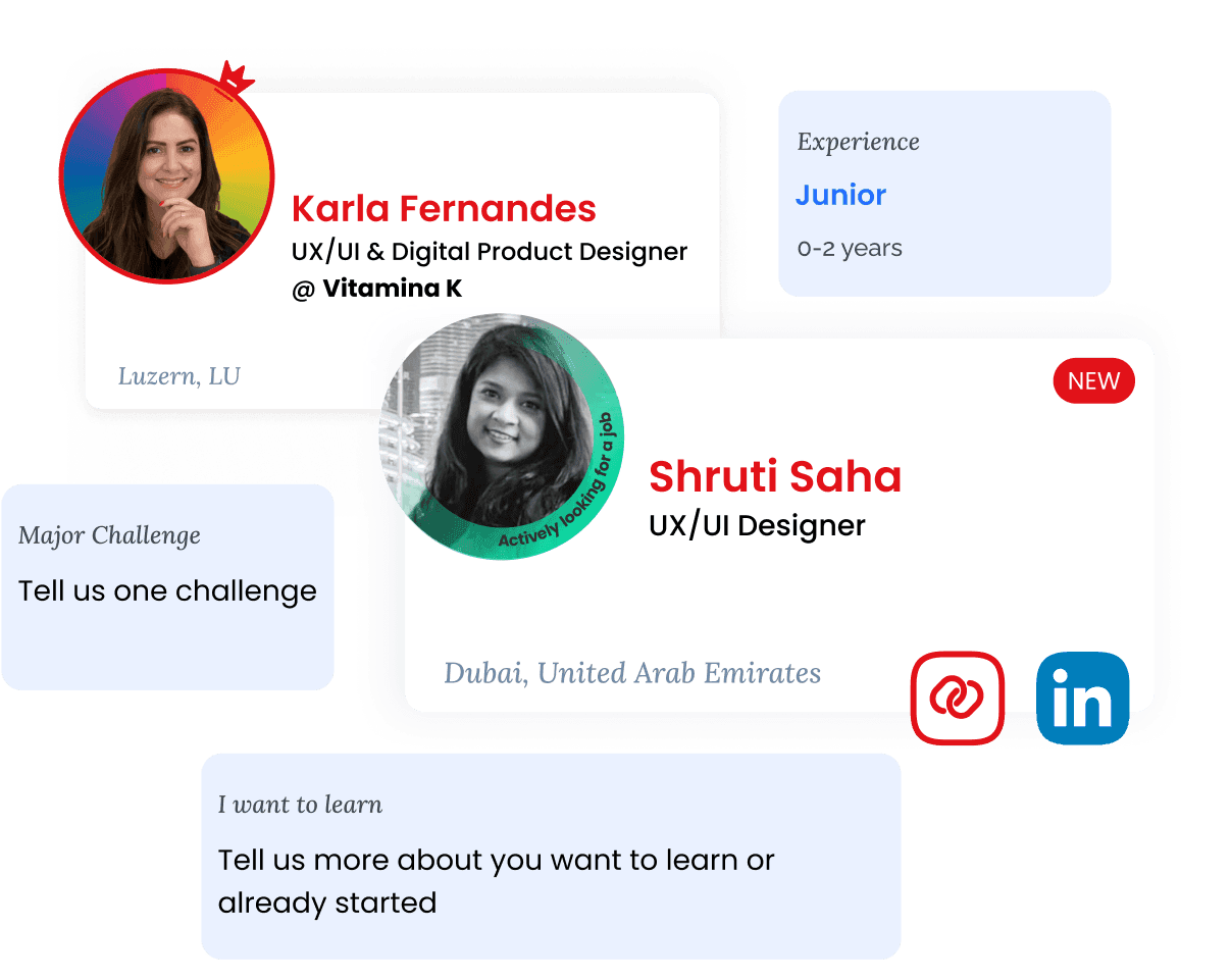 UX/UI Hub networking and member connections
